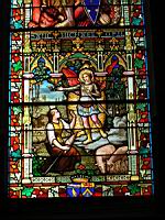 Lyon, Abbaye d'Ainay, Vitrail, Jeanne d'Arc